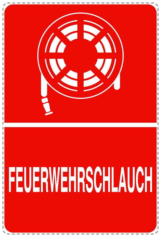 Feuerlöscher Aufkleber "Feuerwehrschlauch" 10-40 cm LO-SIF-2800-14