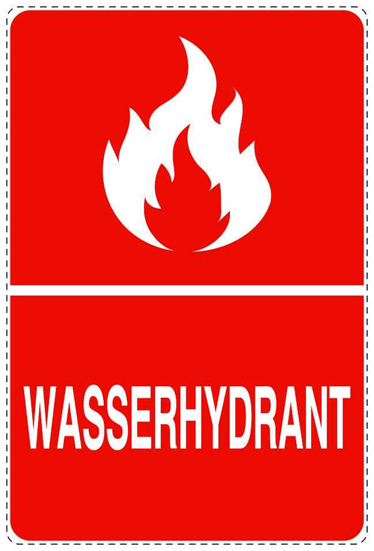 Feuerlöscher Aufkleber "Wasserhydrant" 10-40 cm LO-SIF-2890-14