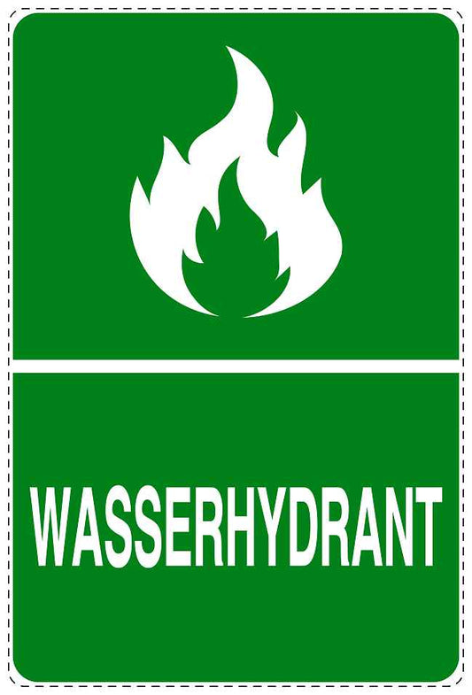 Feuer- Rettungsaufkleber "Wasserhydrant" 10-40 cm LO-SIF-2890-54