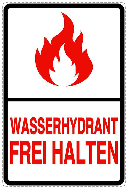 Feuer- Rettungsaufkleber "Wasserhydrabt Freihalten" 10-40 cm LO-SIF-2900-0
