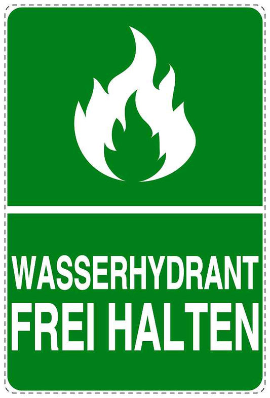 Feuer- Rettungsaufkleber "Wasserhydrant Freihalten" 10-40 cm LO-SIF-2900-54