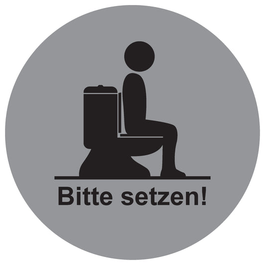 Toiletten Aufkleber  "Bitte im Sitzen pinkeln!" LO-TOILET-10300-10-SIMA