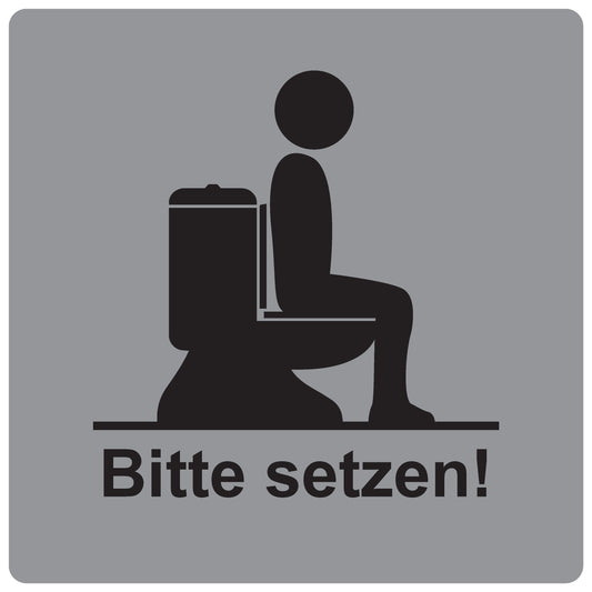Toiletten Aufkleber  "Bitte im Sitzen pinkeln!" LO-TOILET-10300-13-SIMA
