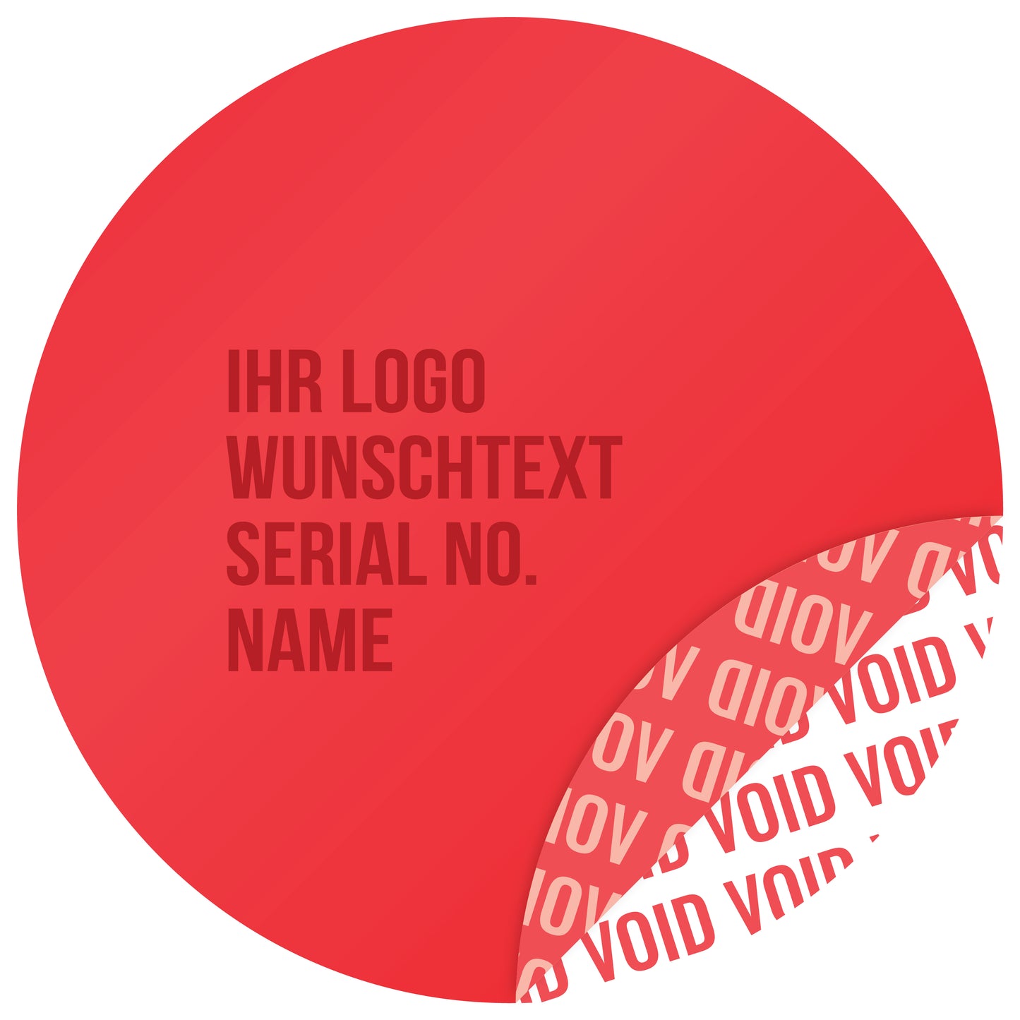 100 Void-Aufkleber, Garantiesiegel, Sicherheitsetikett 30mm rund bedruckt mit Ihrem Wunschtext von EtikettenStar GmbH