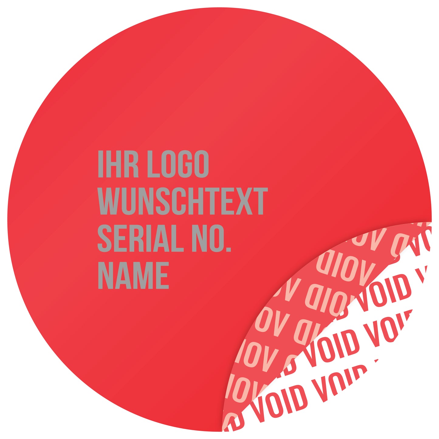 100 Void-Aufkleber, Garantiesiegel, Sicherheitsetikett 30mm rund bedruckt mit Ihrem Wunschtext von EtikettenStar GmbH