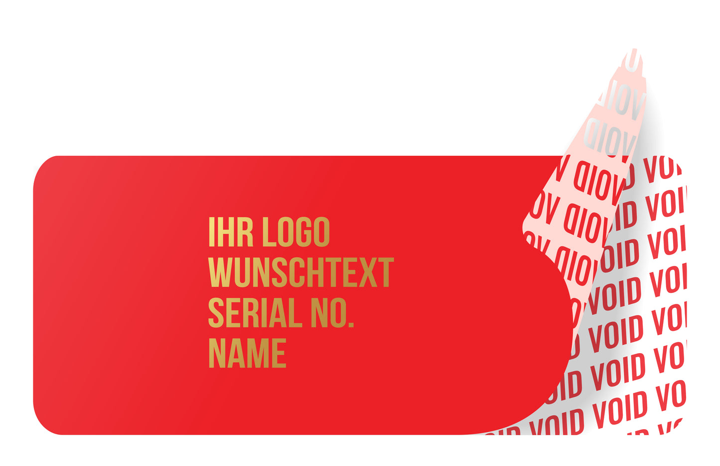 100 Void-Aufkleber, Garantiesiegel, Sicherheitsetikett 35x15mm bedruckt mit Ihrem Wunschtext von EtikettenStar GmbH