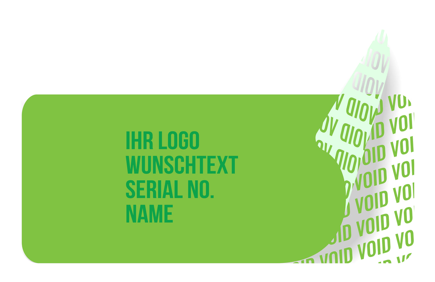 100 Void-Aufkleber, Garantiesiegel, Sicherheitsetikett 35x15mm bedruckt mit Ihrem Wunschtext von EtikettenStar GmbH
