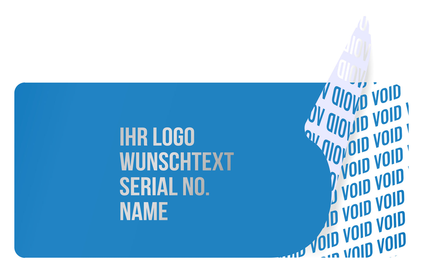 100 Void-Aufkleber, Garantiesiegel, Sicherheitsetikett 45x20mm bedruckt mit Ihrem Wunschtext von EtikettenStar GmbH