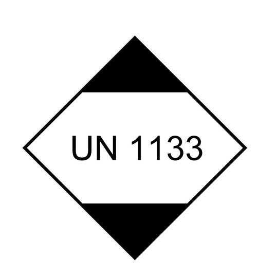 UN-Gefahrstoffetikett "UNGefahrstoffetikett1133" 10x10 cm aus Papier oder Plastik UNGefahrstoffetikett1133