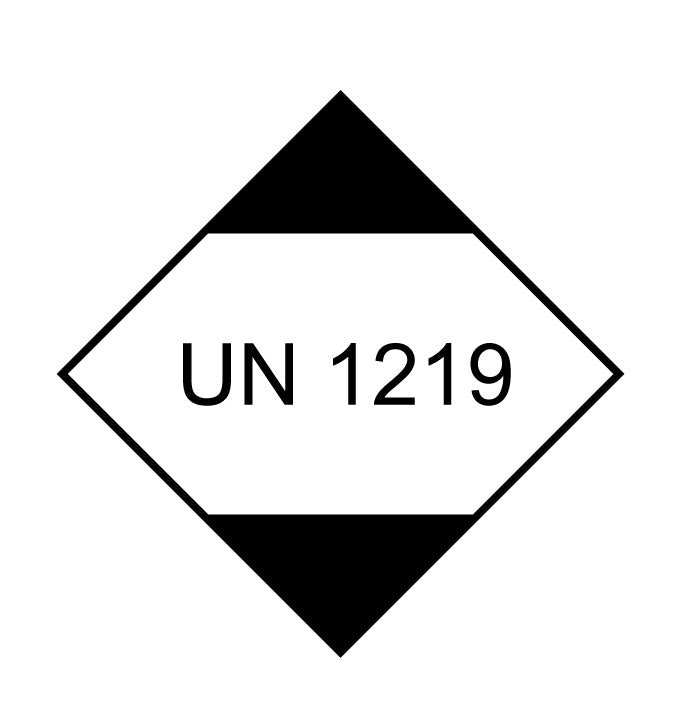 UN-Gefahrstoffetikett "1219" 10x10 cm aus Papier oder Plastik ES-UN-PA-1219-10