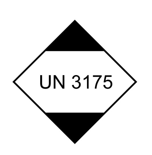 UN-Gefahrstoffetikett "3175" 10x10 cm aus Papier oder Plastik ES-UN-PA-3175-10