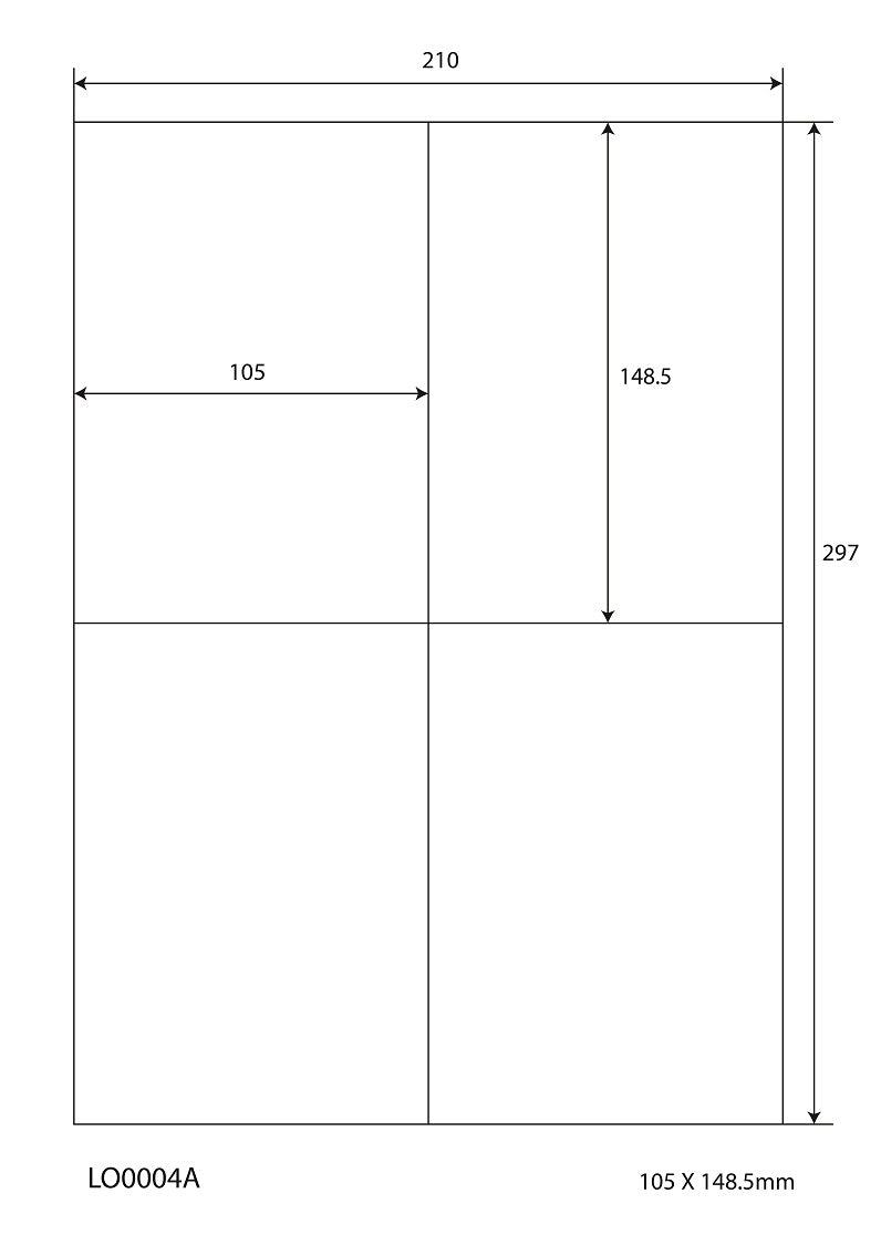 400 Aufkleber 105x148,5mm bedruckt nach Ihren Wünschen matt oder glänzend ES-0004-A