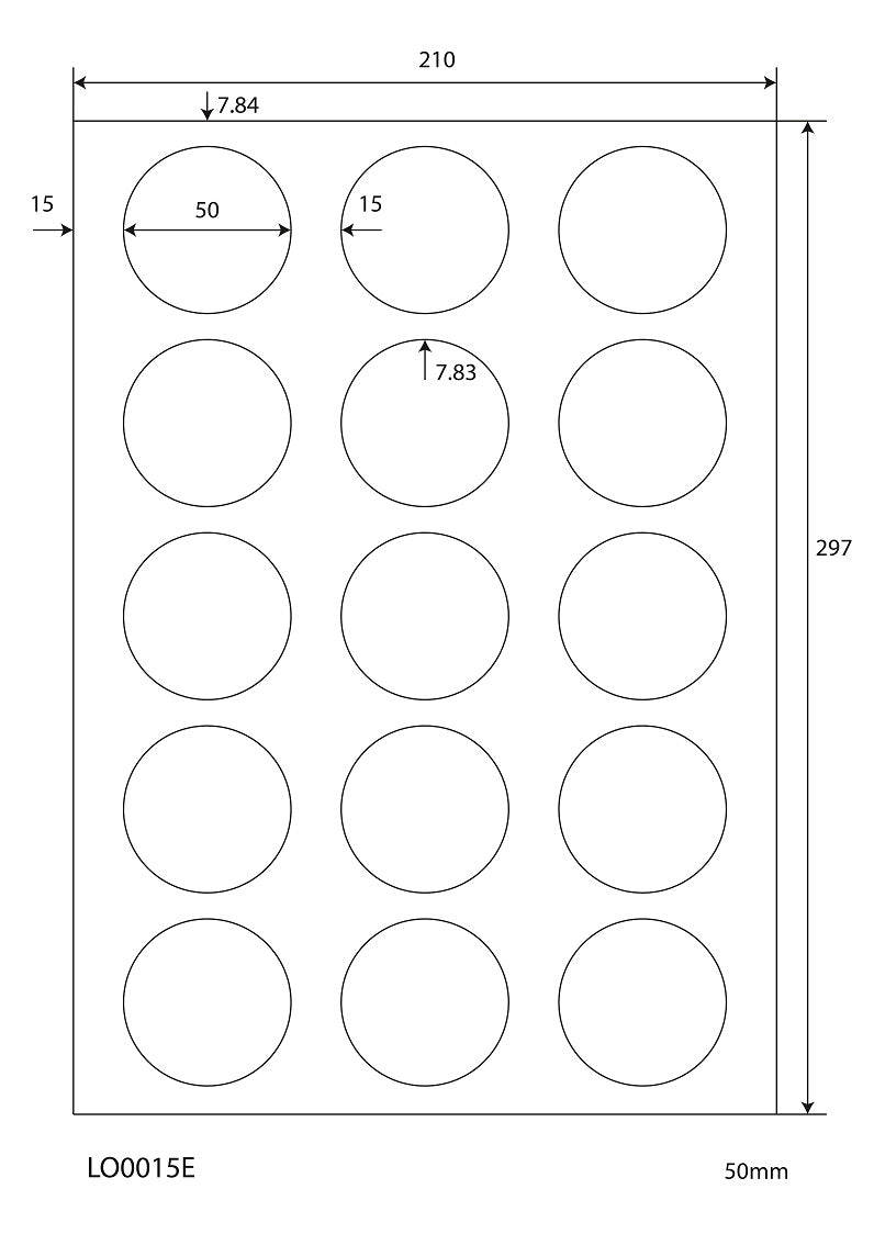 1500 Aufkleber 50mm rund bedruckt nach Ihren Wünschen matt oder glänzend ES-0015-E