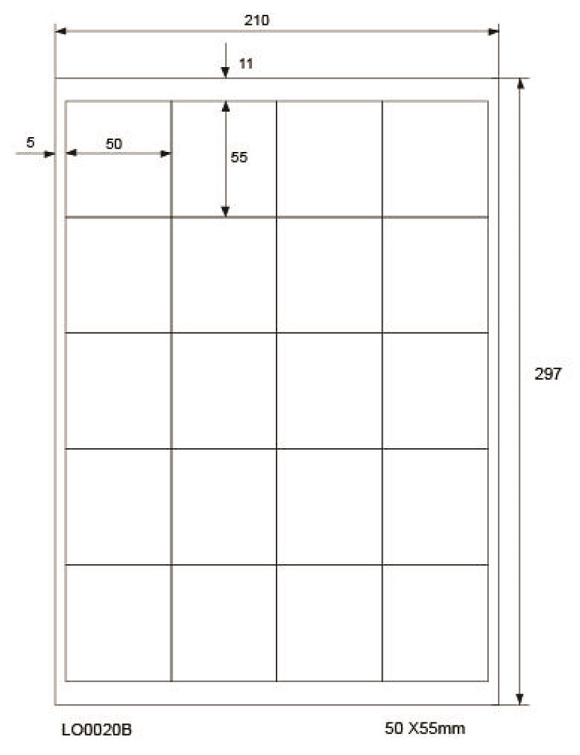 2000 Aufkleber 50x55mm bedruckt nach Ihren Wünschen matt oder glänzend ES-0020-B