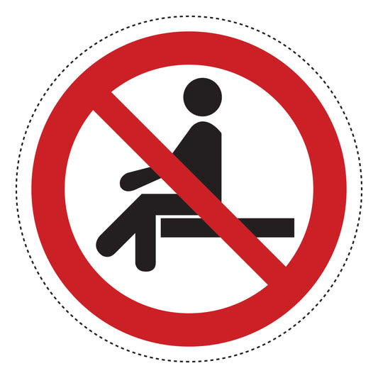 Verbotsaufkleber "Sitzen verboten" aus PVC Plastik, ES-SI430