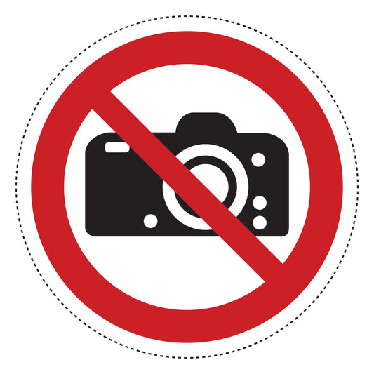 Verbotsaufkleber "Fotografieren verboten" aus PVC Plastik, ES-SI460