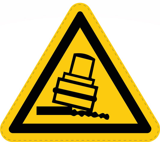 Warnaufkleber "Warnung vor Kippgefahr" aus PVC Plastik, ES-SIW-024