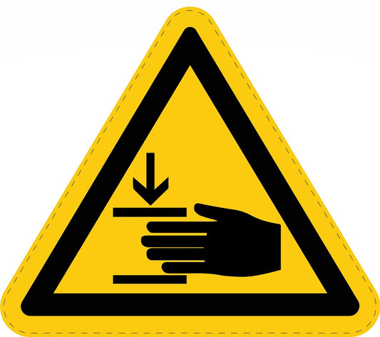 Warnaufkleber "Warnung vor Handverletzungen" aus PVC Plastik, ES-SIW-027