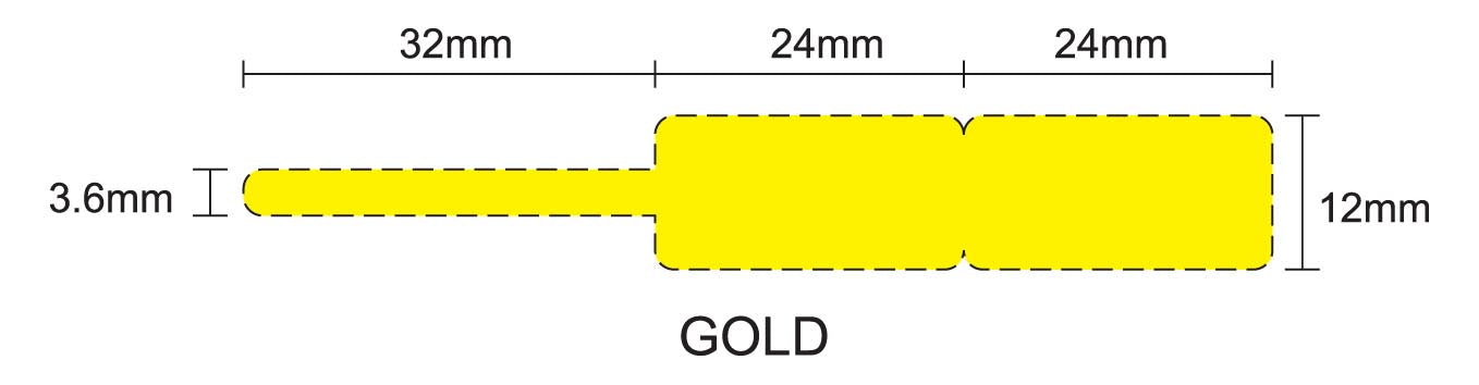 1000 Schmuck-/Juwelieretiketten, Ringetiketten, 80x12mm auf Rolle. Stark haftend, ES-Ju-8012-0