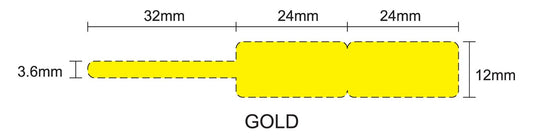 1000 Schmuck-/Juwelieretiketten, Ringetiketten, 80x12mm auf Rolle. Stark haftend, ES-Ju-8012-0